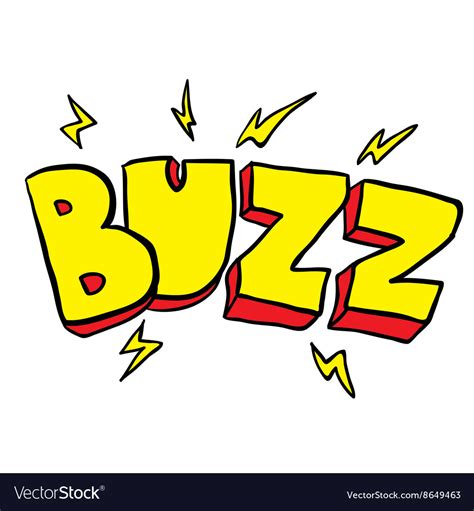 Freehand drawn cartoon buzz symbol Royalty Free Vector Image