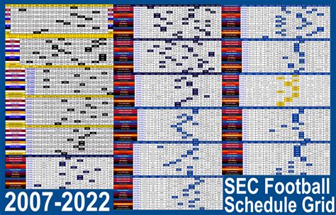 SEC Football Schedule Grid - SEC12.com - SEC Football