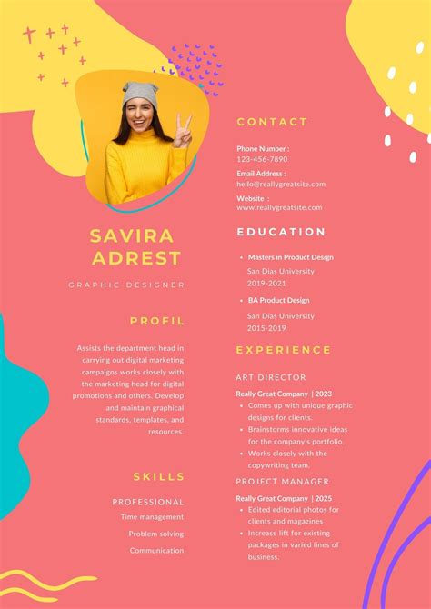 Free custom printable colorful resume templates | Canva