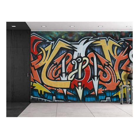 Wall26 Colorful Banksy Street Graffiti Peel & Stick Wallpaper, 100"x144 ...