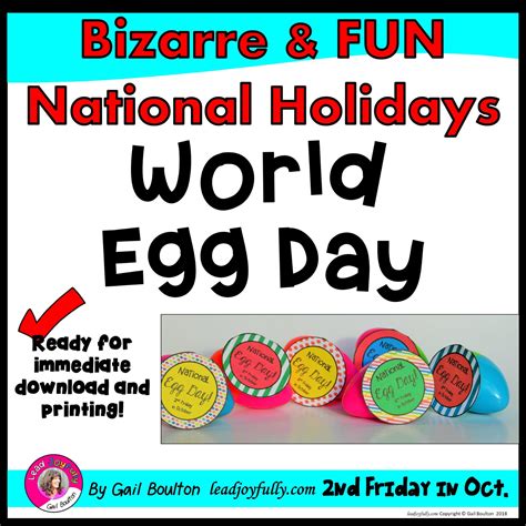 World Egg Day (2nd Friday of October) | Lead Joyfully