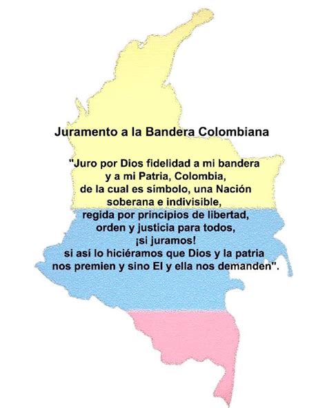 Juramento a la bandera de Colombia | Juramento a la bandera, Ficha de ...