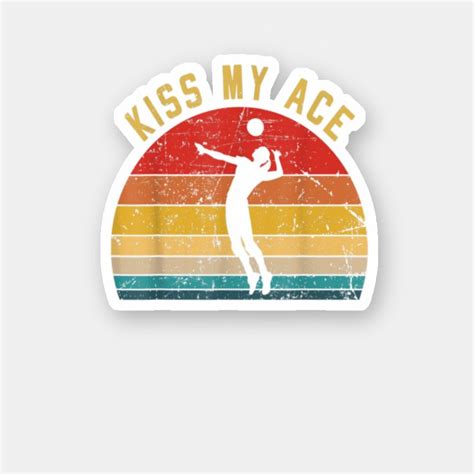 Volleyball Kiss My Ace Volleyball Player Coach Gif Sticker | Zazzle