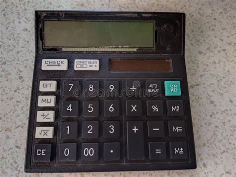 A Broken Calculator on White Floor Stock Photo - Image of business ...