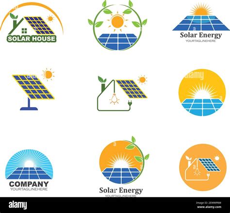solar panel logo vector icon of natural energy design Stock Vector Image & Art - Alamy