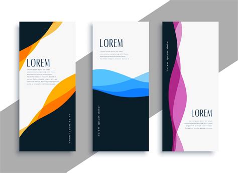 stylish wavy vertical banners template - Download Free Vector Art, Stock Graphics & Images