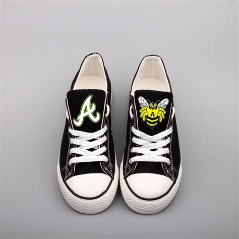 Hot Canvas Shoes Printed Letter & Logo Academy High School Bumblebees – 4 Fan Shop