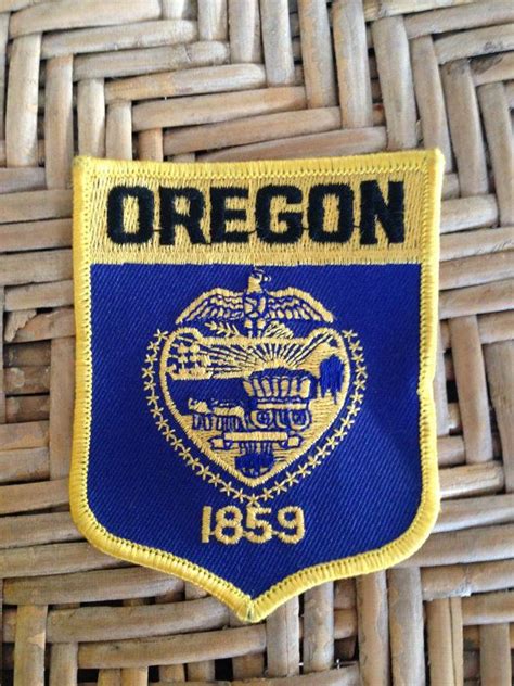 Oregon State Flag Vintage Travel Patch Vintage Souvenir, Vintage Travel ...