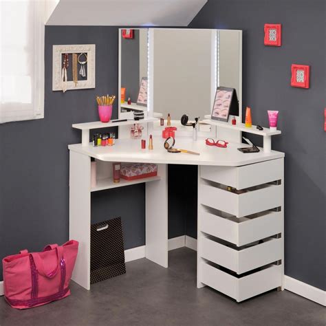 Parisot Volage Makeup Table - 7365COIF #bedroomfurniture | Corner dressing table, Dressing table ...