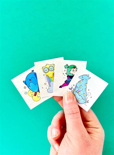 Cute Temporary Tattoos, 2 Illustrated Temp Tattoos, Fun for Kids, LGBTQ ...