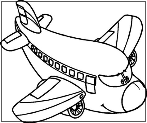 Fighter Airplane Coloring Page for Kids