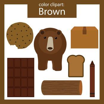 Color Clip art: Brown objects | Color, Color activities, Preschool letter b