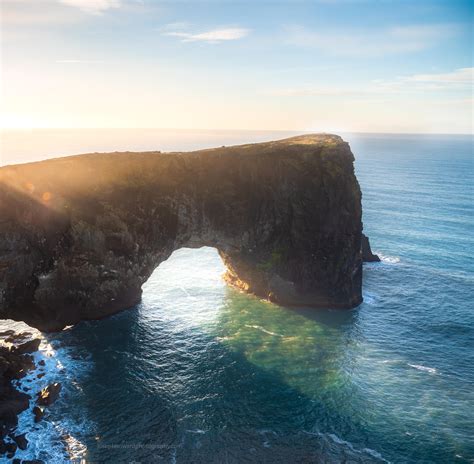 The Sea Arch at Dyrhólaey, Iceland [OC] [ 2800x2741] : EarthPorn