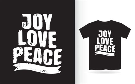 Joy love peace typography slogan design for t shirt print 5333204 ...