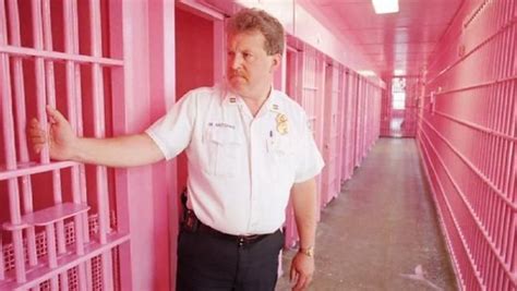 The prison cells painted with Baker-Miller pink. | Cores, Sistema penitenciário, Cor de rosa