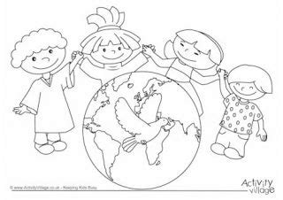 Peace Day for Kids | Family coloring pages, World thinking day ...