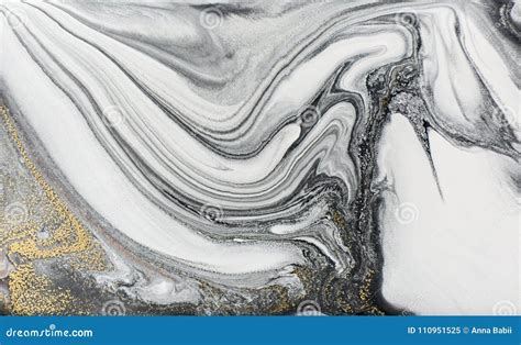Marble Abstract Acrylic Background. Nature Black Marbling Artwork Texture. Golden Glitter. Stock ...