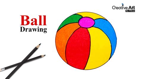 How to draw a ball step by step easy | Easy ball drawing *New Tips* - YouTube