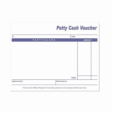 Printable Petty Cash Voucher