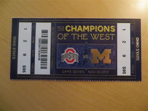 Michigan Ohio State ticket stub | Ohio state tickets, Football ticket, Ohio state