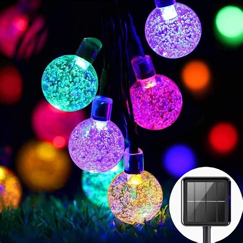 50LED Multicoloured Solar Fairy Lights Outdoor Waterproof - Love a Bargain UK