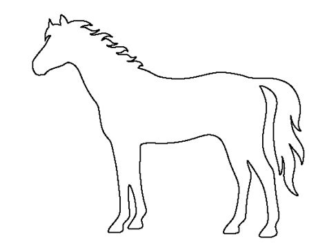 Horse pattern. Use the printable outline for crafts, creating stencils, scrapbooking, and more ...