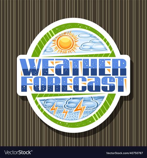 Logo for weather forecast Royalty Free Vector Image