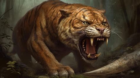 Premium AI Image | sabre toothed tiger