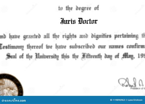 Juris Doctor Doctorate Law Degree for Lawyer Practicing Stock Image - Image of barrister ...