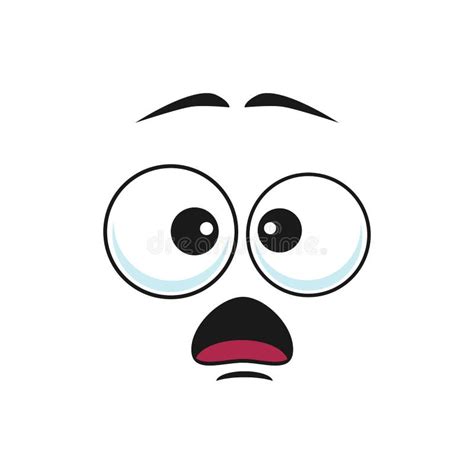 Surprised Cartoon Face Vector Icon, Funny Emoji Stock Vector ...