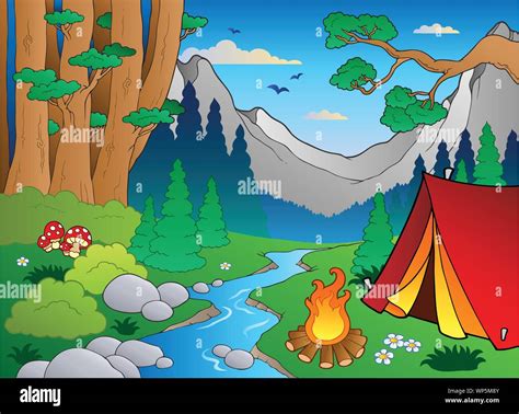 Cartoon forest landscape 4 Stock Vector Image & Art - Alamy