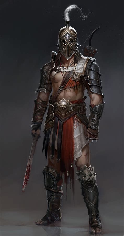 ArtStation - Gladiator, Gabriel Blain | Gladiator armor, Gladiator characters, Roman warriors