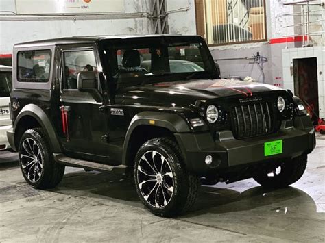 This Modified 2020 Mahindra Thar Looks Cool With Massive 20-Inch Alloys