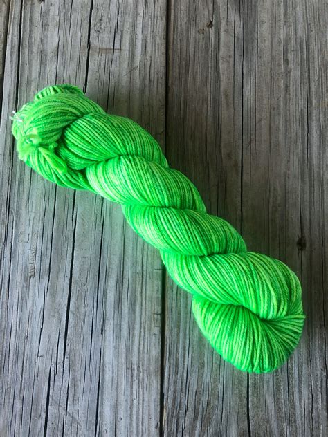 lime green Hand Dyed Worsted Weight Yarn, No Scurvy Bag of Limes, Treasured Warmth