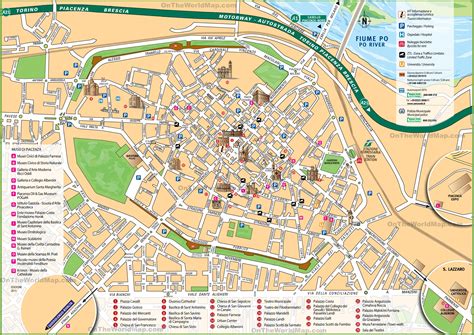 Piacenza tourist map