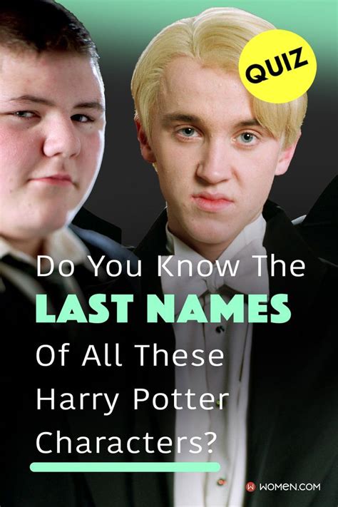 Quiz do you know the last names of all these harry potter characters ...