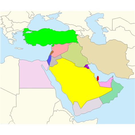 Middle East Countries And Capitals Map