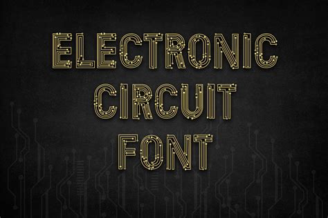 Electronic Circuit Font by OWPictures · Creative Fabrica