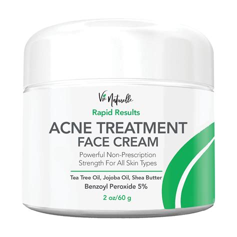 Natural Acne Treatment Cream with Benzoyl Peroxide Spot Treatment ...