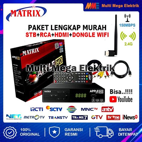 Jual Set Top Box Tv Digital Matrix DVB T2 Apple HD EWS / set top box ...