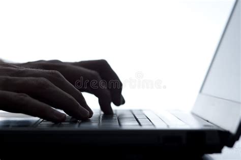 Person Typing on a Laptop Keyboard Stock Photo - Image of computer, side: 61933692