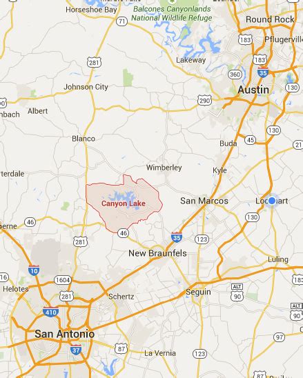 Map Of Canyon Lake Texas - Zip Code Map