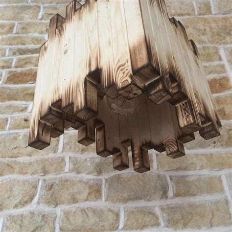 Wood Light Fixture Rustic Ceiling Light Rustic Light Unusual Light ...