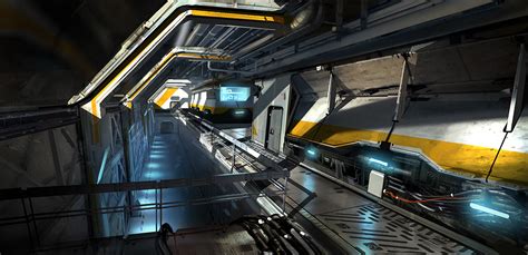 Scifi Corridor by Phade01 on DeviantArt