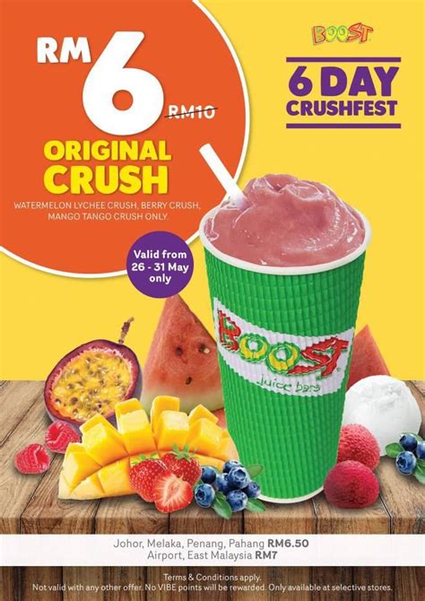 Boost Juice Bars Malaysia 6 Days Crushfest Crush at RM6 Only (26 May ...