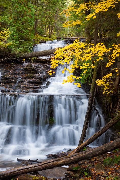 Waterfall in Upper Peninsula Michigan Photo | Nature Photos