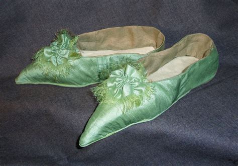 Silk Slippers in the federal style, with fringed front rosettes. | Slippers, Shoes, Dance shoes