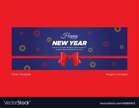 Happy new year cover page design Royalty Free Vector Image