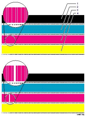 Light stripes on prints