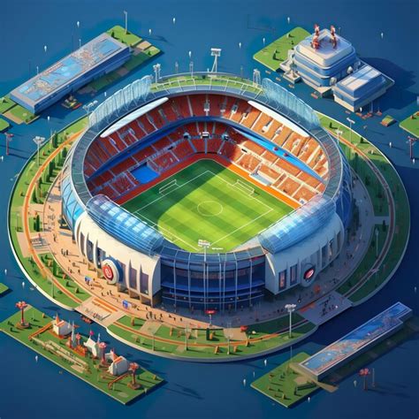 Premium AI Image | Soccer Stadiums Design stadiums for soccer matches featuring cheering fans ...